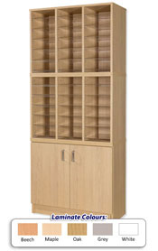 36 Space Pigeonhole Unit with Cupboard