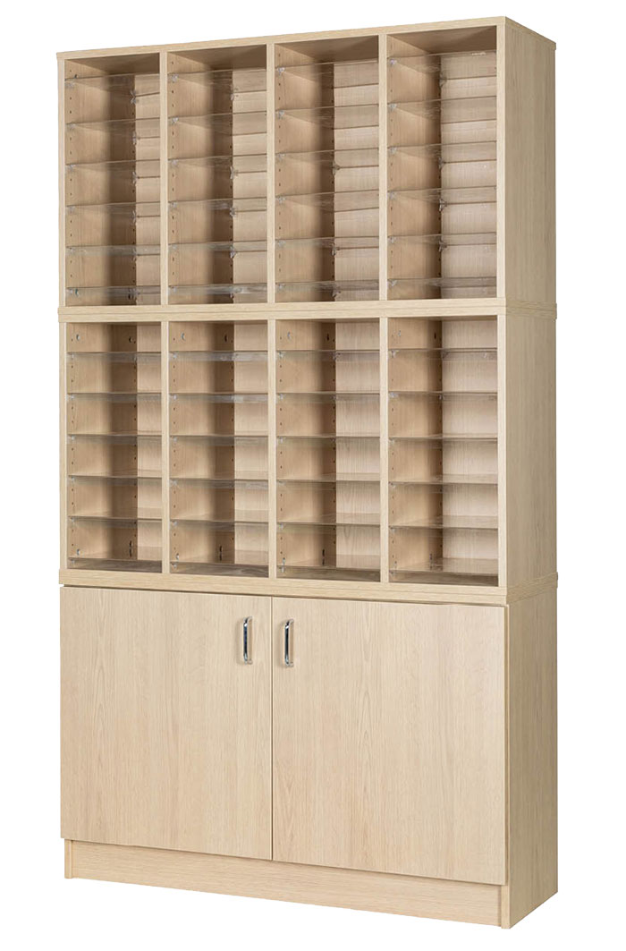 48 Space Pigeonhole Unit with Cupboard