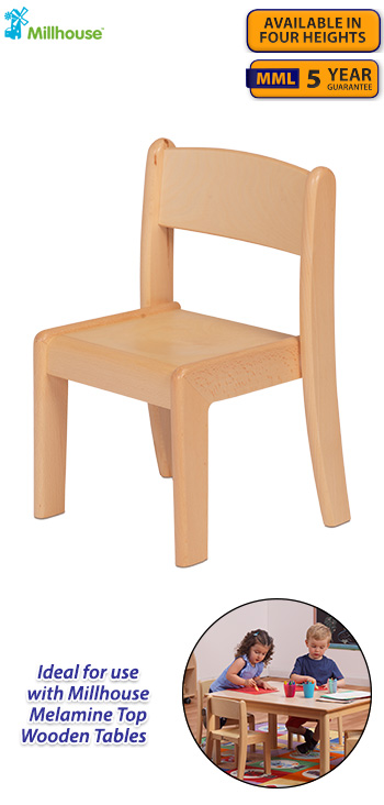 Wooden Stacking Chair - Pack of 4
