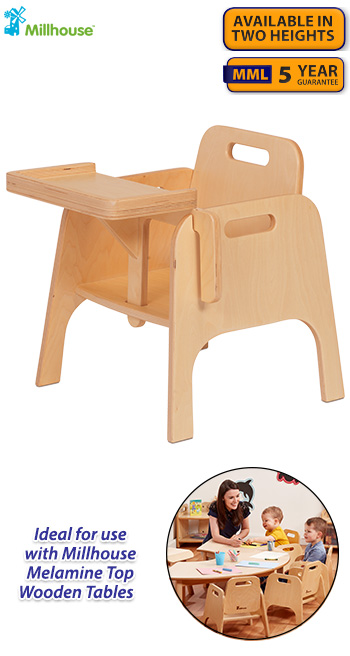 Wooden Stacking Sturdy Feeding Chair