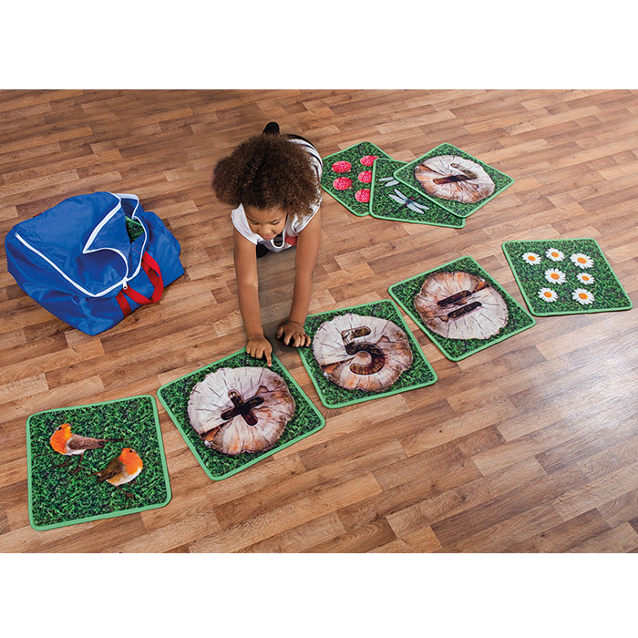 Woodland Set Of 35 Counting Mini Placement Carpets With Holdall