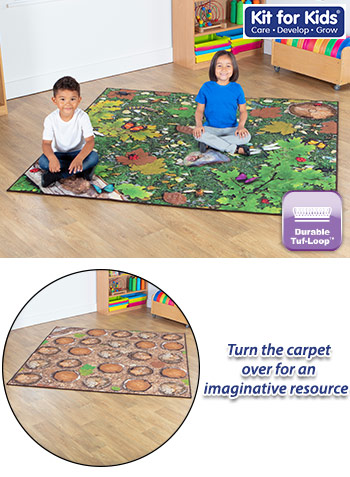 Woodland Double Sided Carpet - 2m x 2m