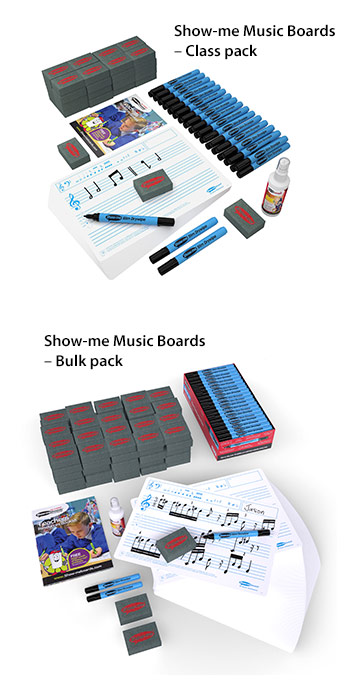 Show-Me Boards With Music Staves