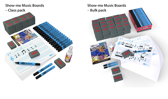 Show-Me Boards With Music Staves
