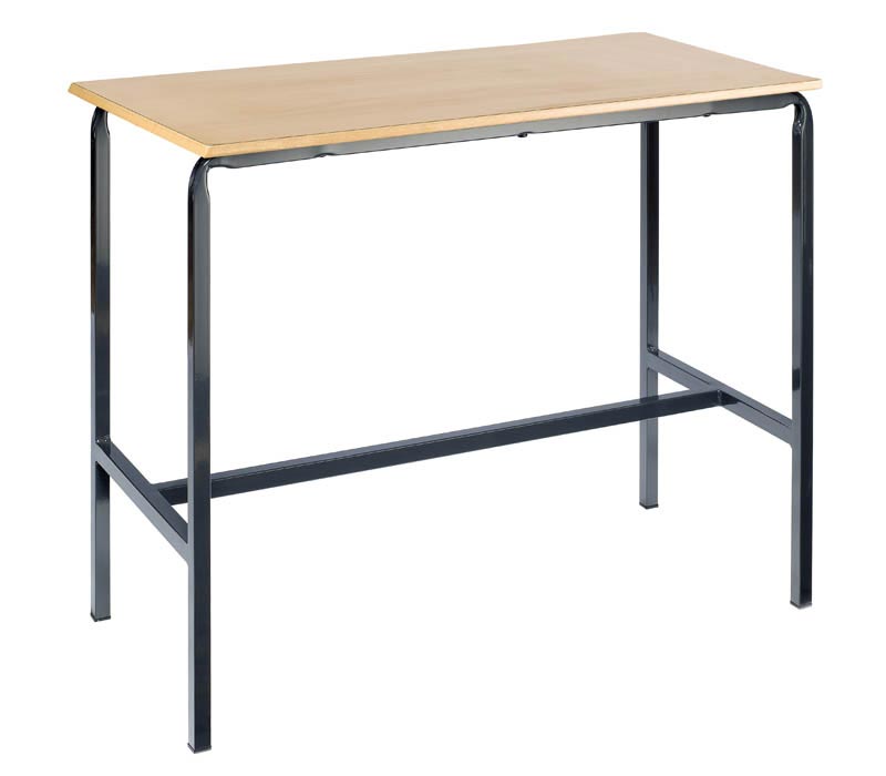 Crush Bent H-Frame Work Table With MDF Edge