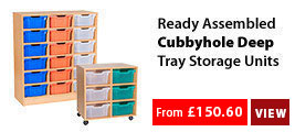 Ready Assembled Cubbyhole Deep Tray Storage Units