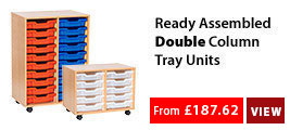 Ready Assembled Double Column Tray Storage Units
