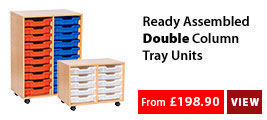 Ready Assembled Double Column Tray Storage Units