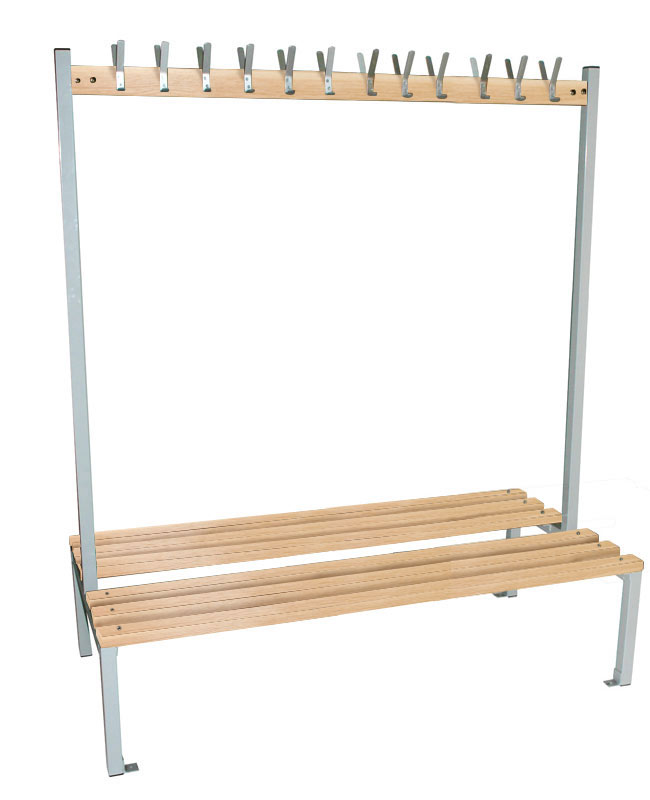 Senior Island Seating - Double Sided Cloakroom Unit With 24 Hooks