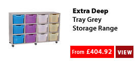 Extra Deep Tray Grey Storage Range