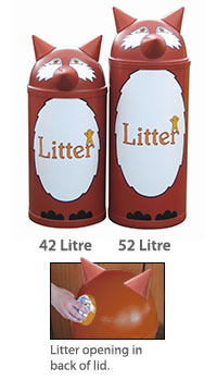 42 or 52 Litre Fox Litter Bins