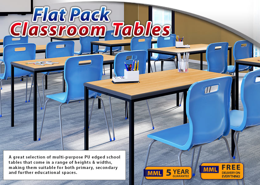 flat pack classroom tables graphic