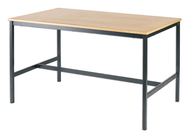 Fully Welded H-Frame Work Table With MDF Edge 
