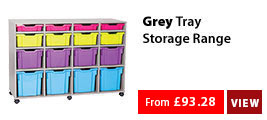 Ready Assembled Grey Tray Storage Range