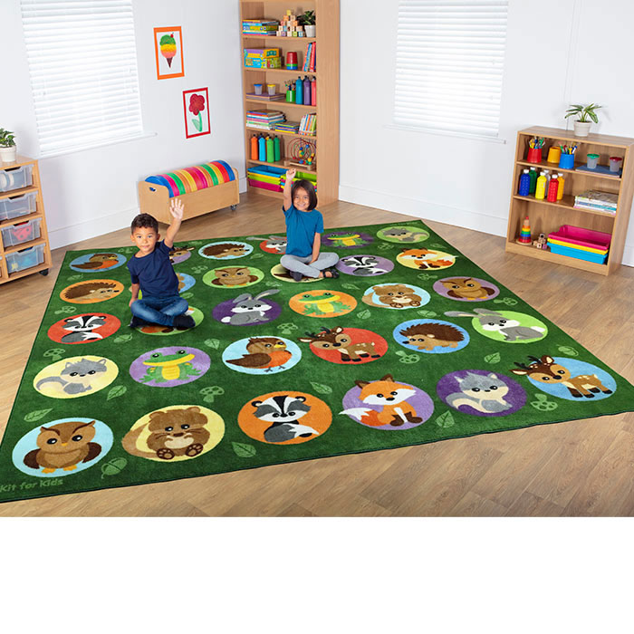 Woodland Animals Placement Carpet - 3m x 3m