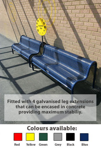 Adult Metal Bench - Thermal Plastic Coating (Freestanding)