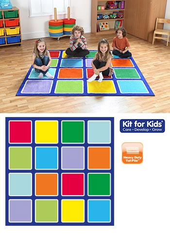 Rainbow Square Placement Carpet - 2m x 2m