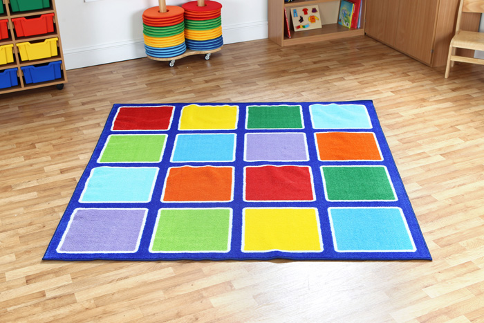 Rainbow Square Placement Carpet - 2m x 2m