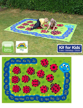 Outdoor Play Back to Nature Chloe Caterpillar Numeracy & Literacy Mat - 3m x 2m