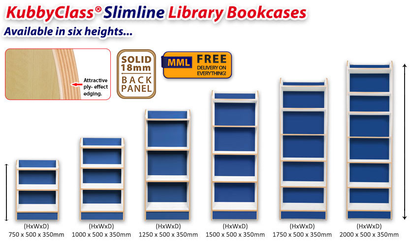 Slimline Polar Bookcases Frag