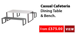 Casual Cafeteria Dining Tables And Benches