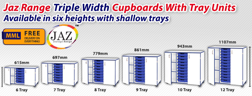 Triple Width Cupboard with Trays Frag