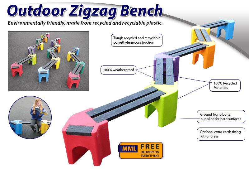Frag Outdoor Zigzag bench