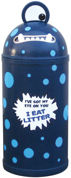 42 or 52 Litre Monster Litter Critter Bin - Dark Blue