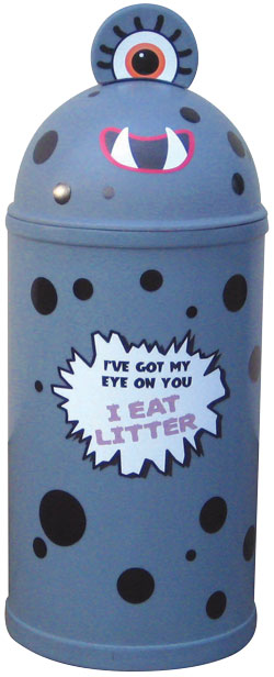 42 or 52 Litre Monster Litter Critter Bin - Grey