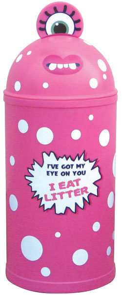 42 or 52 Litre Monster Litter Critter Bin - Pink