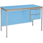 Fully Welded Teachers Desk With MDF Edge - 2 Drawer Pedestal - view 2