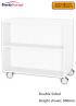 Sturdy Storage - White 1000mm Wide Mobile Double Sided Bookcase - view 1