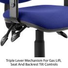 Eclipse 3 Lever Task Operator Chair - Bespoke Colour Chair With Height Adjustable Arms - view 3