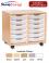 Sturdy Storage Double Column Unit - 12 Shallow Trays - view 1