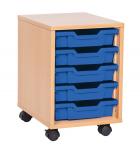 Sturdy Storage Single Column Unit - 5 Shallow Trays - view 2