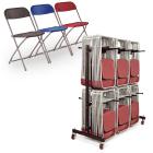 Titan 140 Flat Back Folding Chairs and Trolley Bundle - view 1