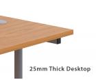 Cantilever Office 800mm Depth Rectangular Desk - view 2