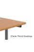 Cantilever Office 600mm Depth Rectangular Desk - view 2