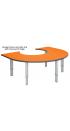 Height Adjustable Heavy Duty - Rainbow Shape Table - view 5