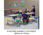 Spaceright Folding Rectangular Table Unit - view 2