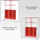 Jaz Storage Range - Triple Width Cupboard With variety Trays And Open Storage - view 6