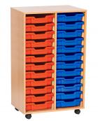 Sturdy Storage Double Column Unit - 24 Shallow Trays - view 2