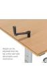 HA200 Height Adjustable Table - MDF Top with MDF Bullnose Edge - view 2