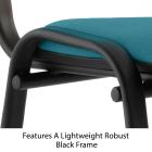 ISO Black Frame Chair - Bespoke Colour Seating - view 2
