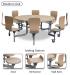 Primo Mobile Round Folding Table (Moderno Oak) - view 1