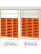 Jaz Storage Range - Triple Width Tray Unit With Top Open Storage - view 5