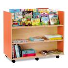 Bubblegum Library Unit With 3 Straight Shelves On Both Sides - view 4