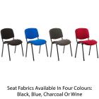 ISO Black Frame Chair With Fabric Seating - view 3