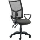Eclipse 2 Lever Task Operator Chair - Mesh Back With Loop Arms - view 1