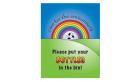 90 Litre Open Top Universal Recycling Bins - Rainbow Graphic - view 3